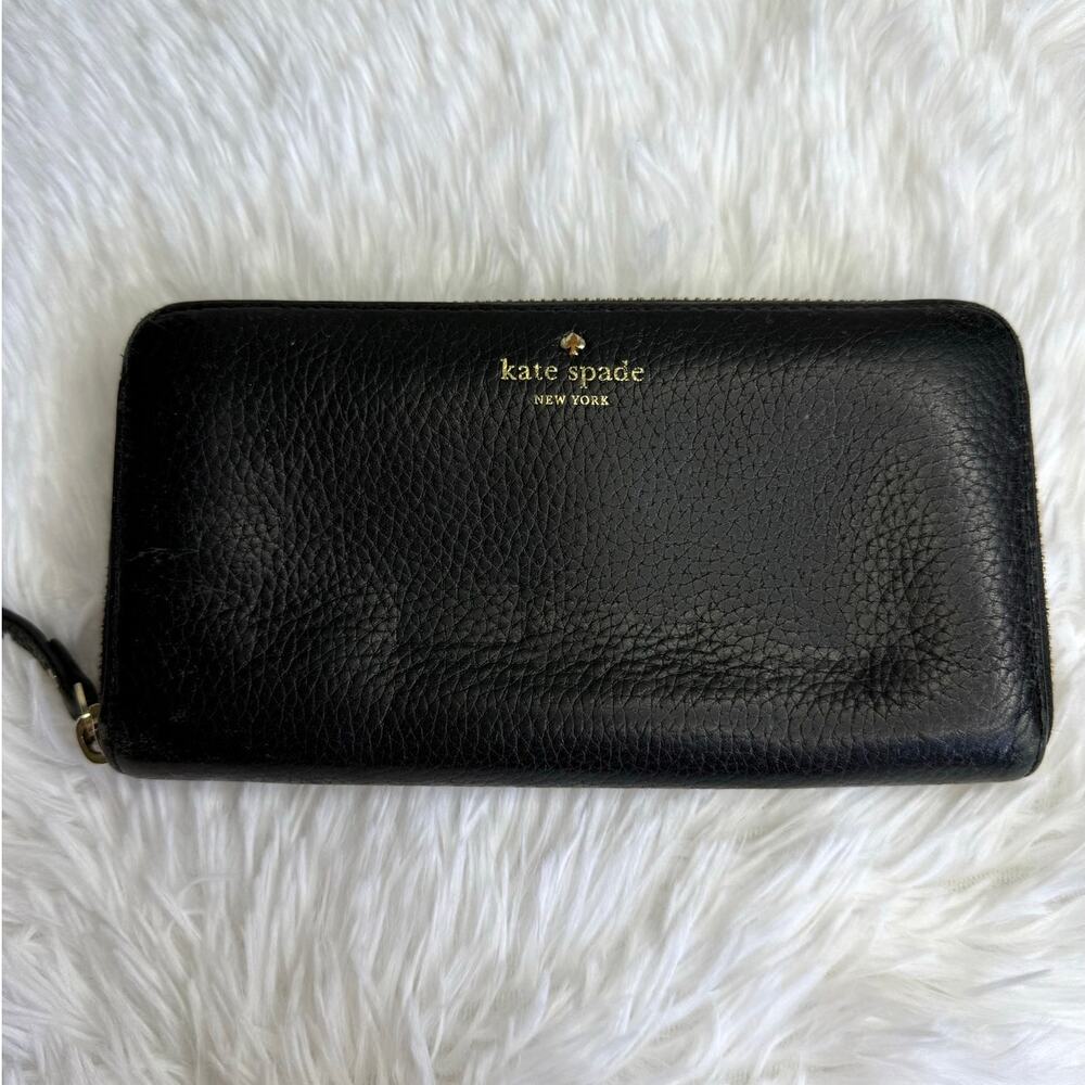 Kate Spade New York Black Zip Around Wallet